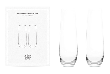 Bailey + Gray Stemless Champagne Flutes 300ml (Set of 2)