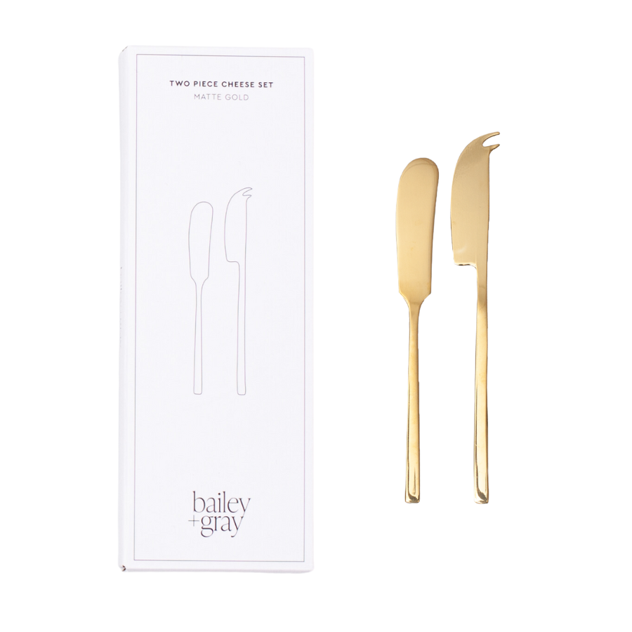 Bailey + Gray Two Piece Cheese Knife Set